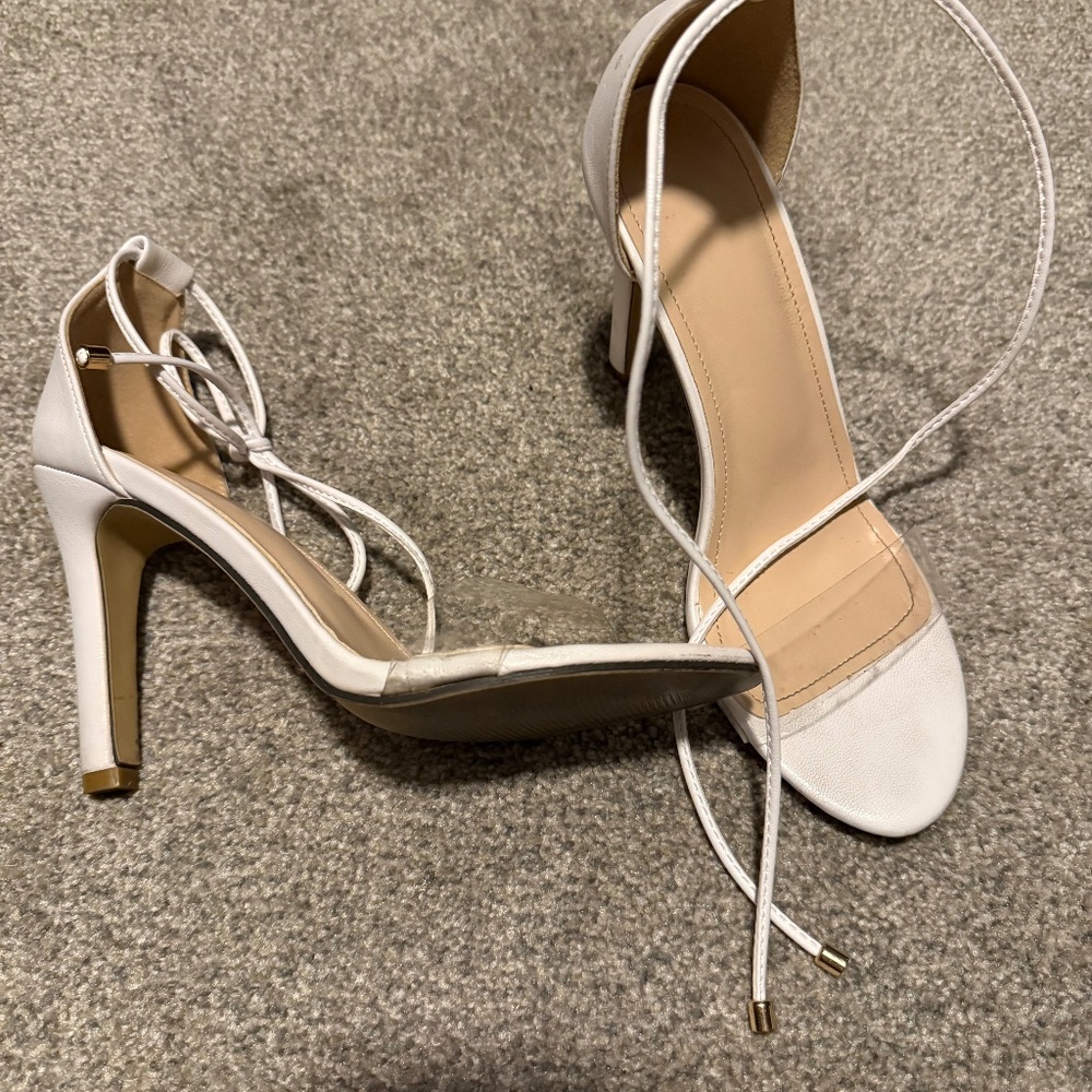 Woman's white heels